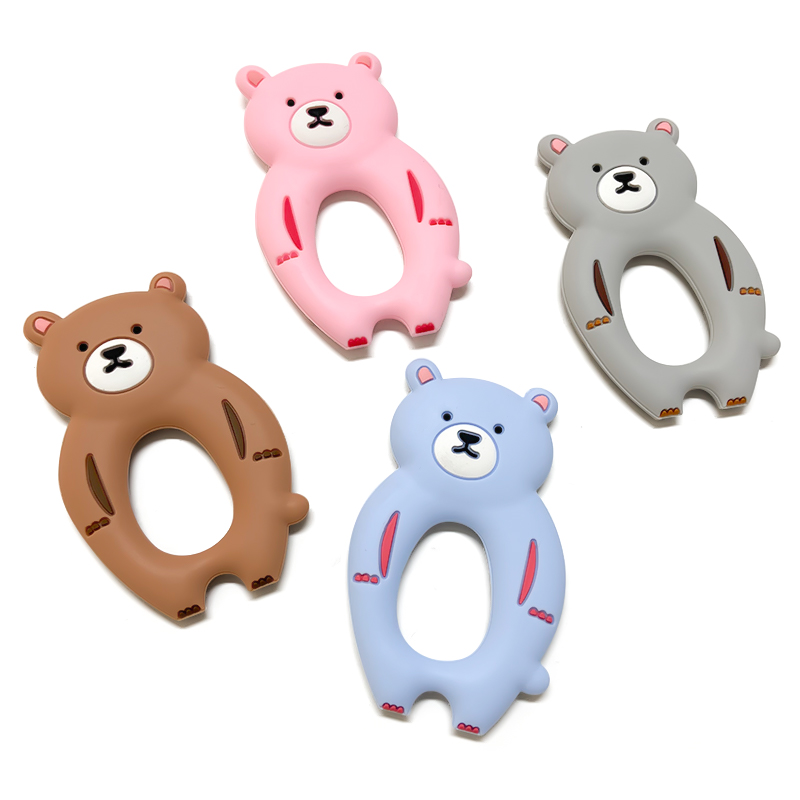 1 قطعة سيليكون الدب عضاضة القو - مراجعة Baby Products Photos وسعره