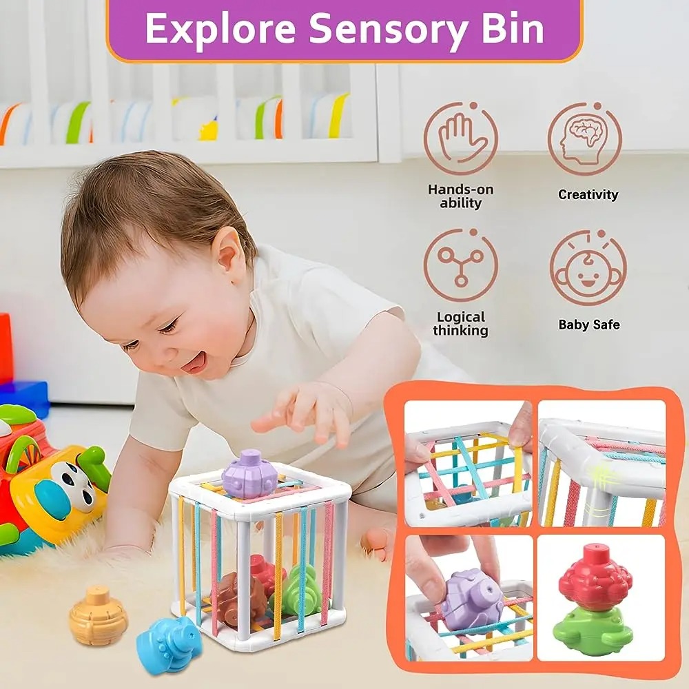 مكعب مونتيسوري ملون بألوان قوس - مراجعة Baby Products Toys وسعره