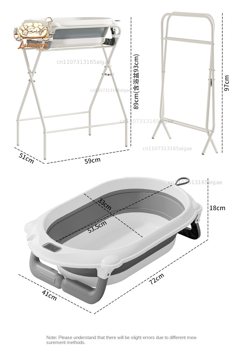 حوض استحمام للأطفال مع حامل وم - مراجعة Baby Bath Tub Foldable وسعره